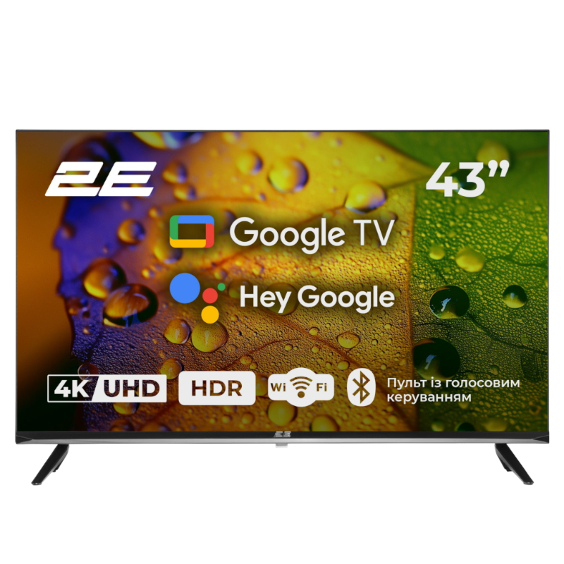 Телевізор 2E 43" LED 4K Smart Google TV (2E-43A07KU)